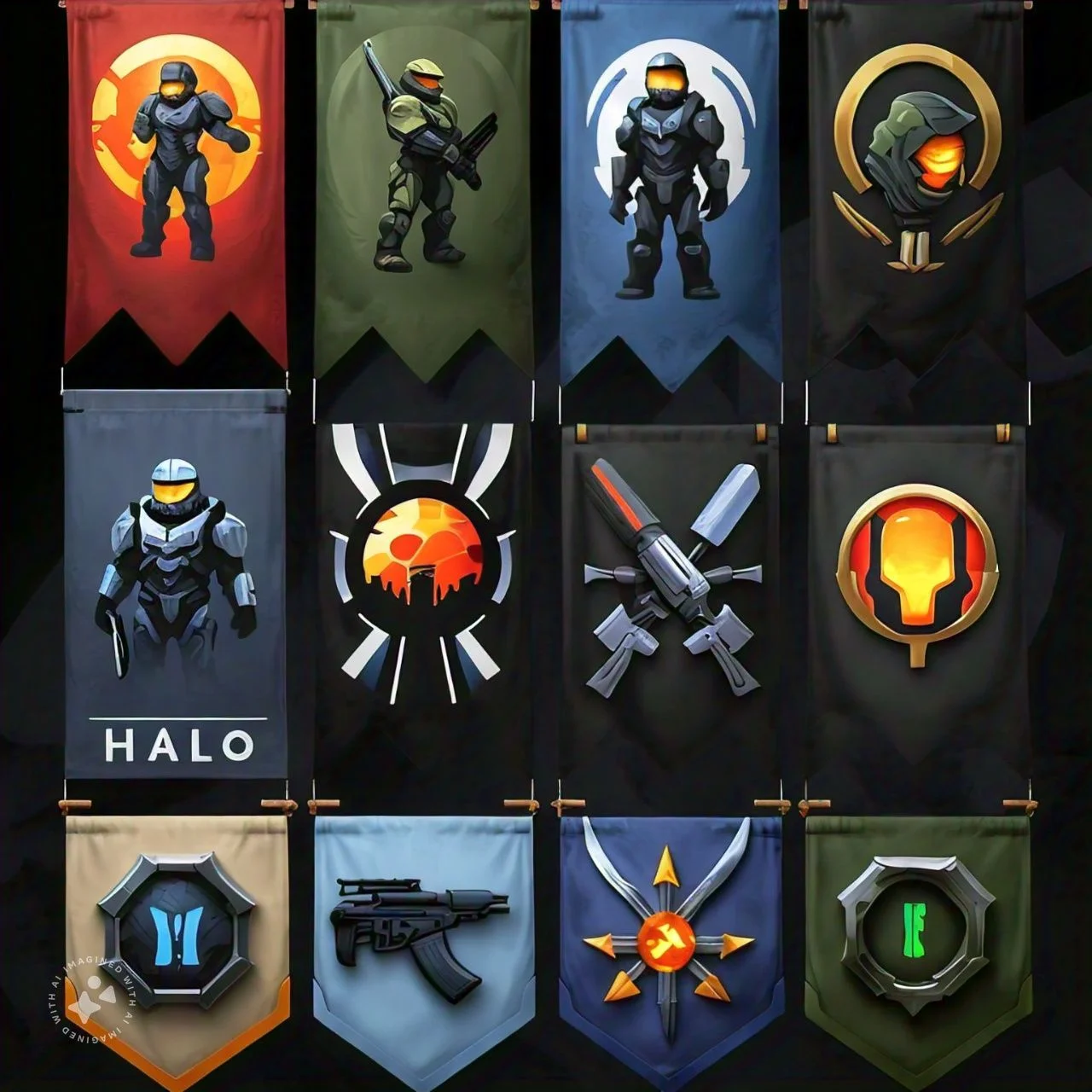 halo (2003) game icons banners